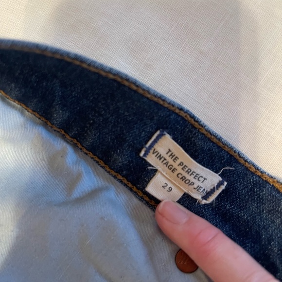 Madewell Perfect Vintage Crop Jeans, Size 29 - Picture 5 of 7